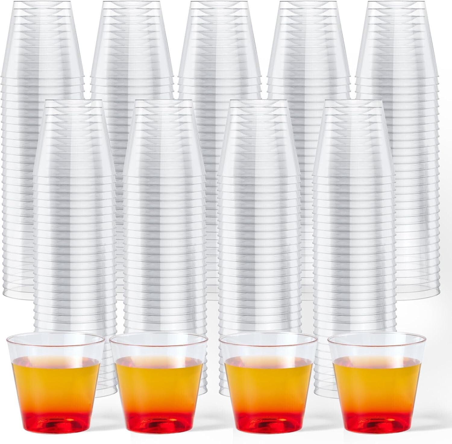 Clear Disposable Shot Glasses 1 oz - Perfect for Wine and Whiskey Tasting