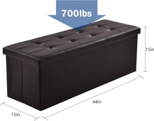 Load image into Gallery viewer, Elegant Folding Storage Ottomans – 700 lbs Capacity, Ideal for Home Organization