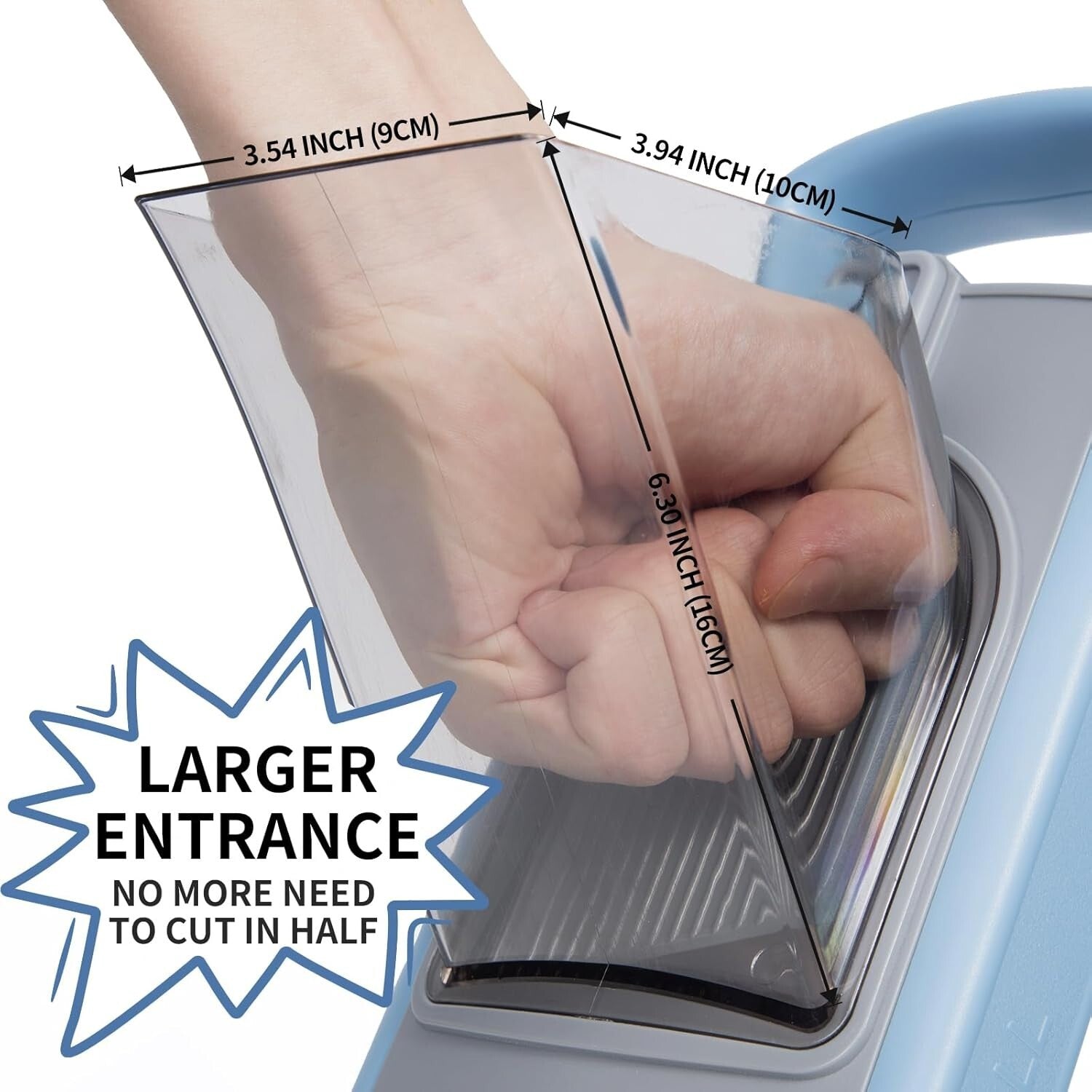 Collapsible Mandoline Slicer with Removable Stainless Steel Blades - Family Size