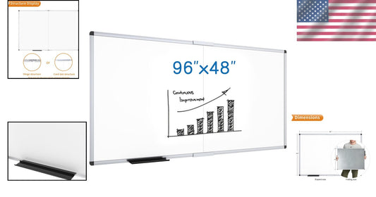 Elegant Magnetic Dry Erase Board 96" x 48" - Ideal for Presentation & Learning
