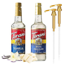 Load image into Gallery viewer, Rich Vanilla &amp; White Chocolate Syrup with Convenient Dispenser Pumps - 50.80 Oz