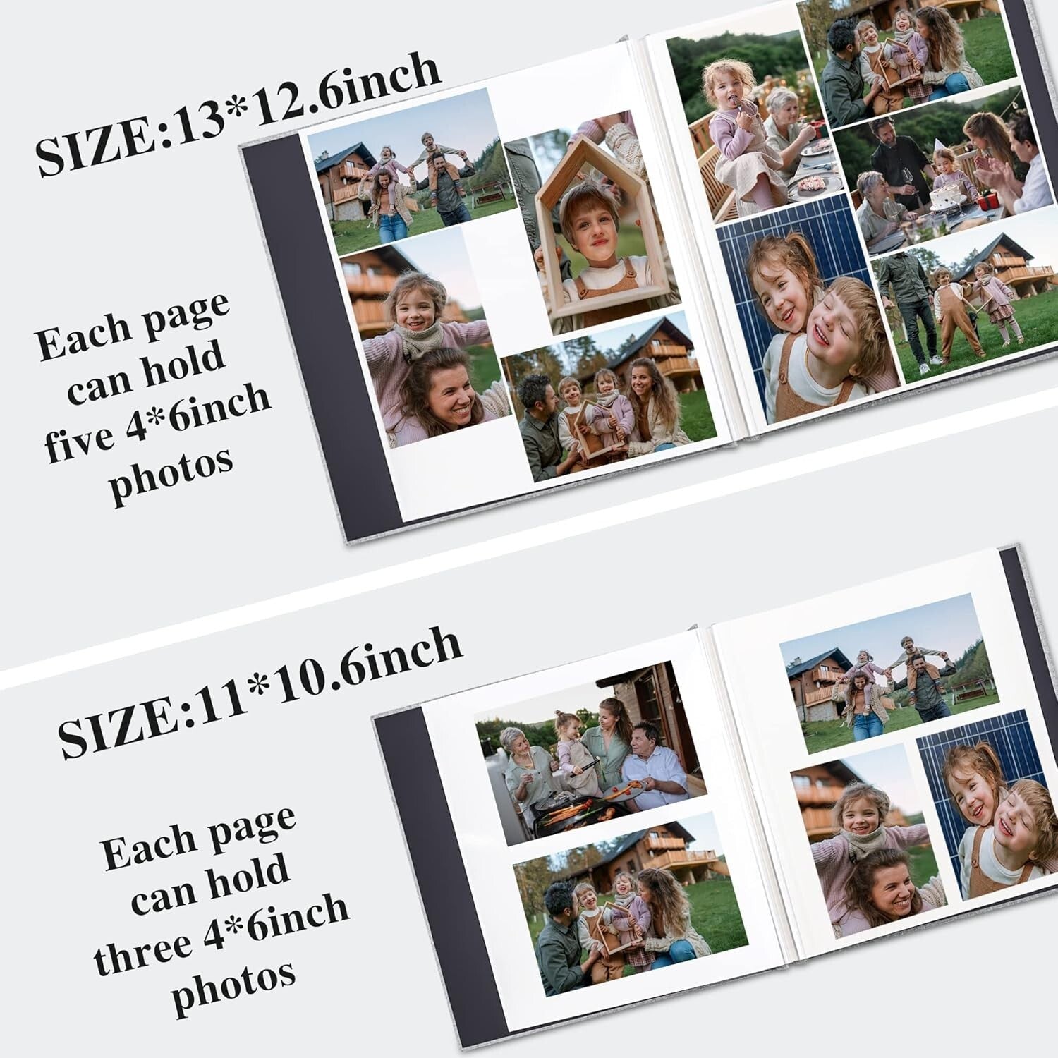 Durable Self-Adhesive Linen Photo Album - 60 Pages for Photographs and Keepsakes