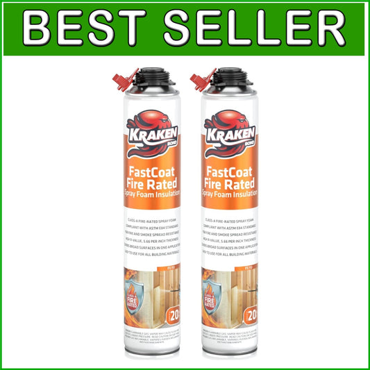 Class-A Fire Rated Spray Foam Insulation - High-Efficiency, 2x27.1 oz Cans