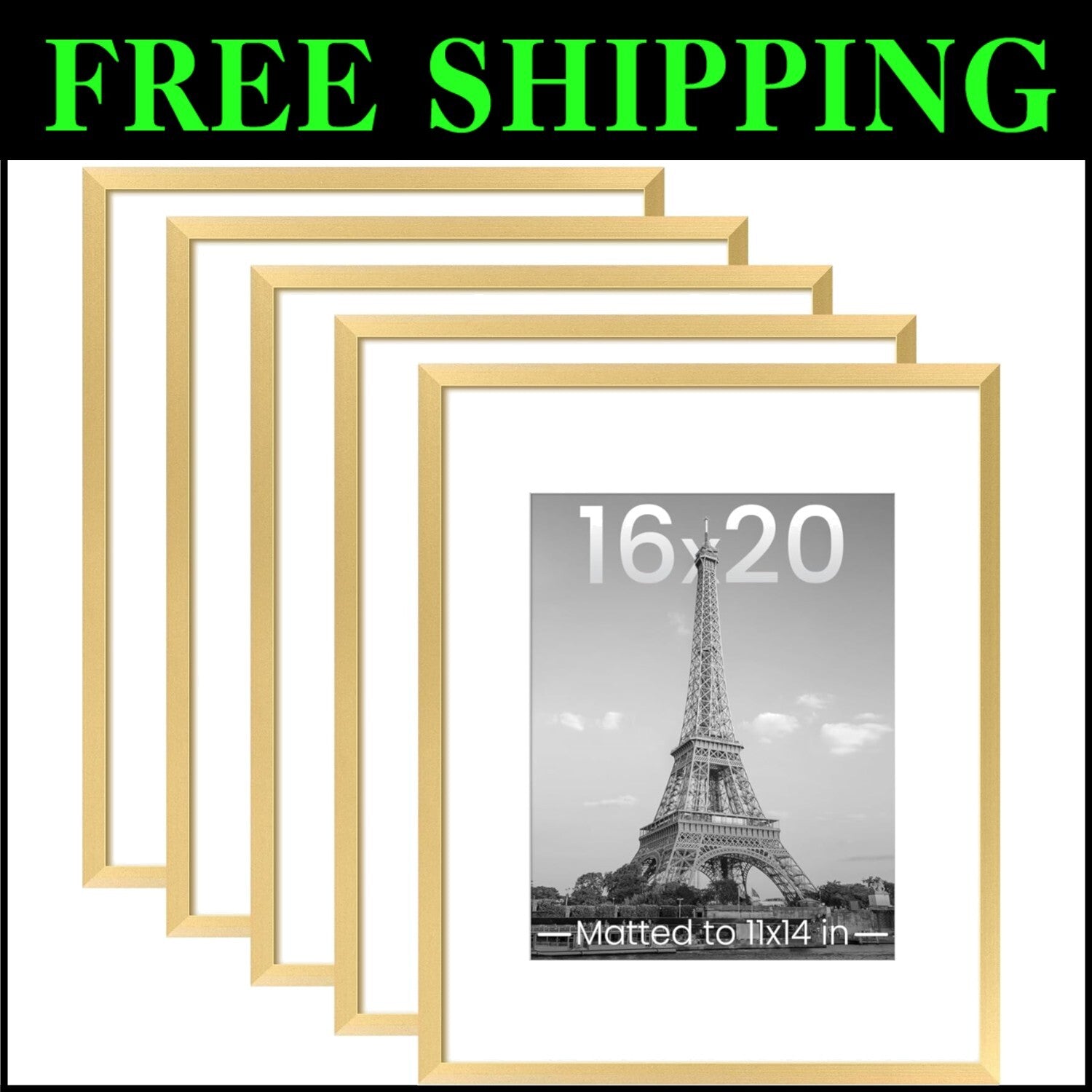 Classic Gold 16x20 Picture Frames Set - Perfect for Gifts & Home Decor