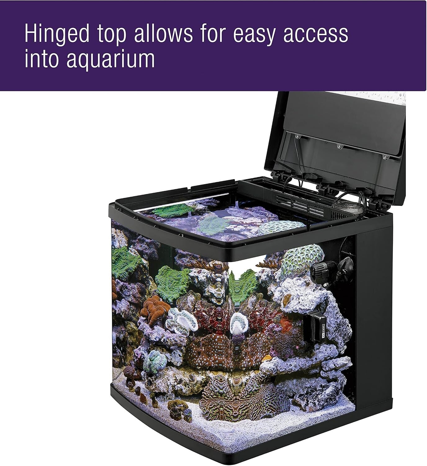 Sleek 16-Gallon BioCube Aquarium with Integrated LED Lighting Kit - All-in-One