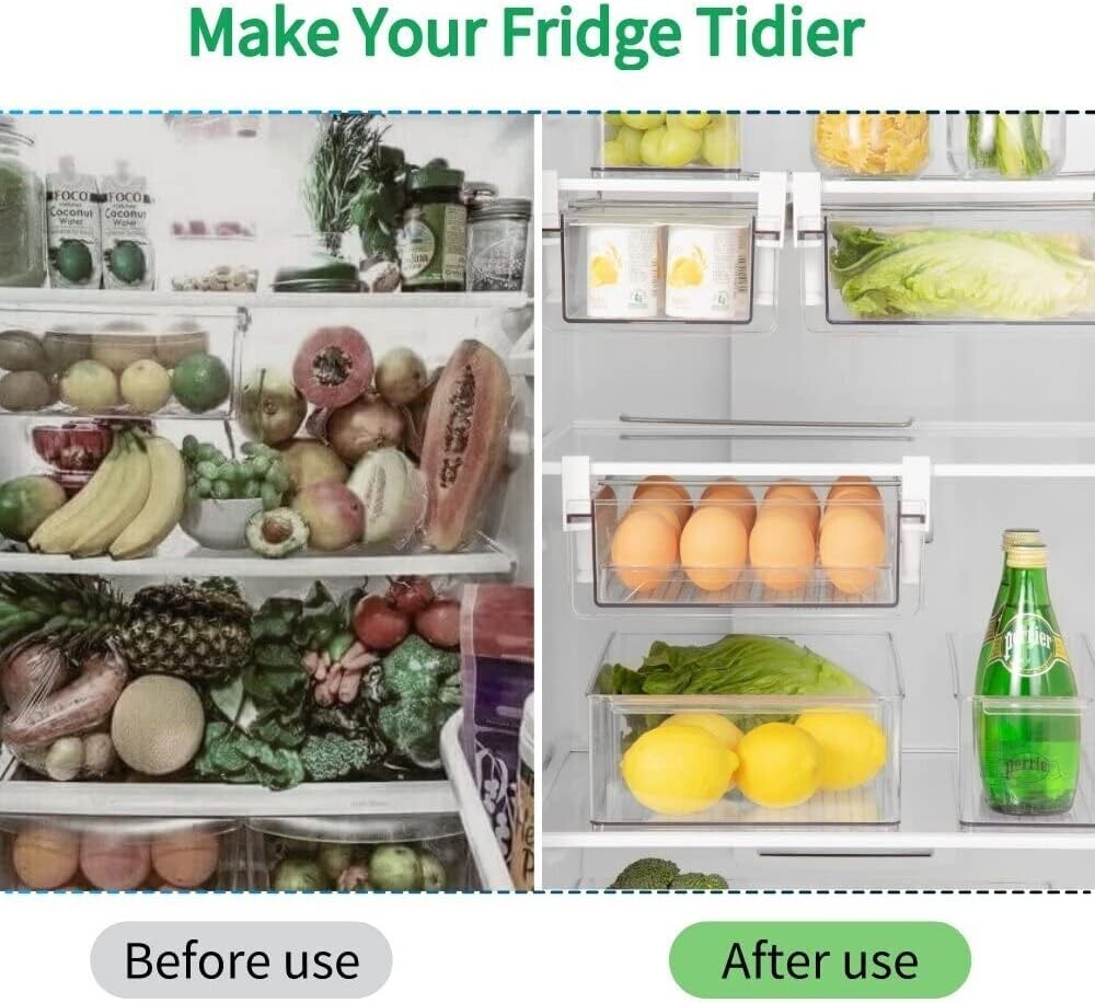 Premium Clear PET Egg Organizer with Heavy Duty Design - Easy Installation