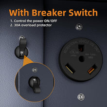 Load image into Gallery viewer, Weatherproof 30 Amp RV Outlet Box with Circuit Breaker - Durable &amp; Lockable