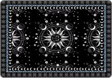 Load image into Gallery viewer, Whimsical 5' x 7' Black Polyester Floral Rug with Anti-Slip Design for Home Use