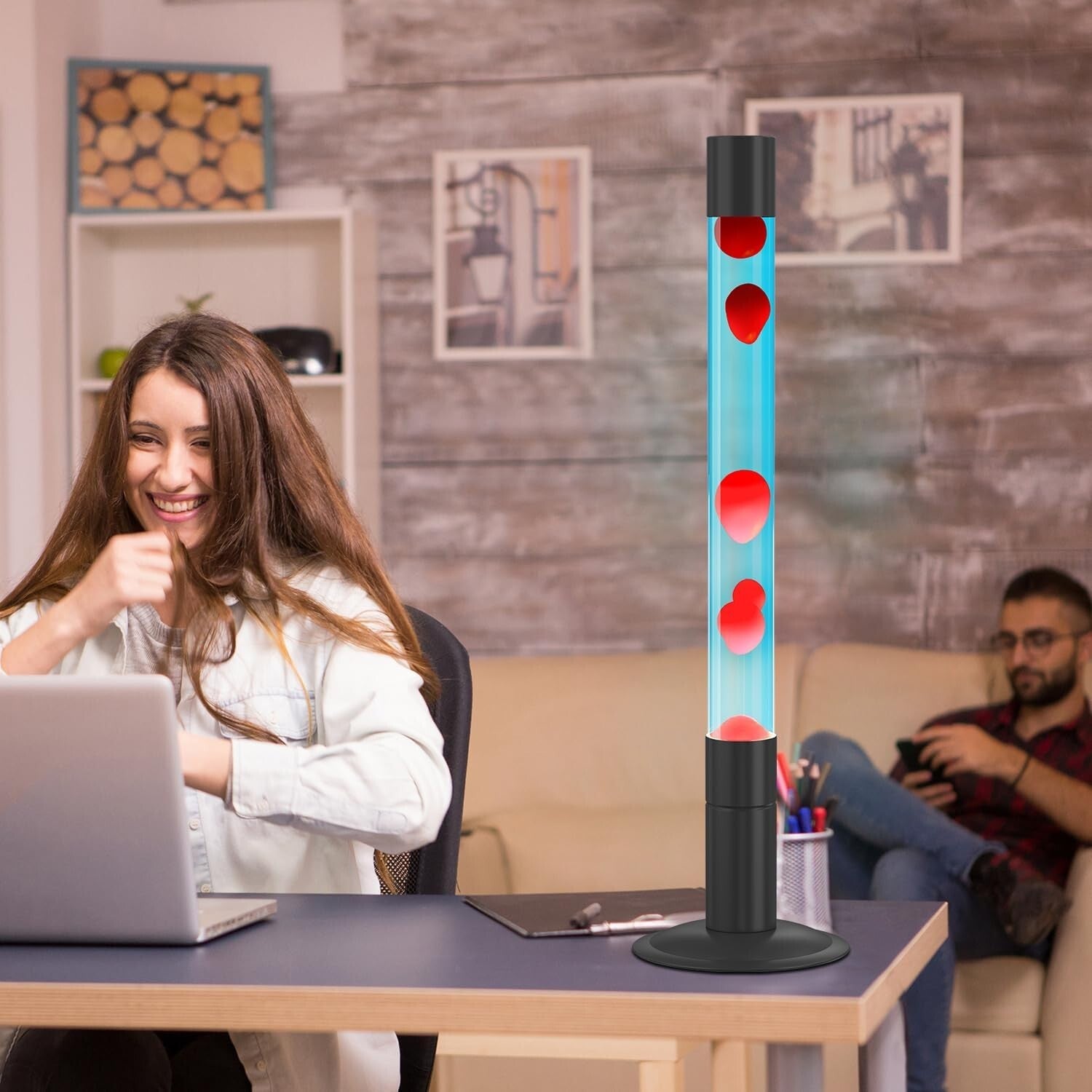 Dynamic 30-Inch Liquid Motion Lamp - Modern Mood Lighting for Cozy Spaces