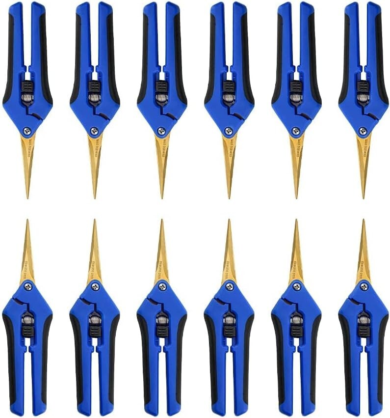 12PCS Titanium-Coated Pruning Shears Set with Ergonomic Handles for Gardeners