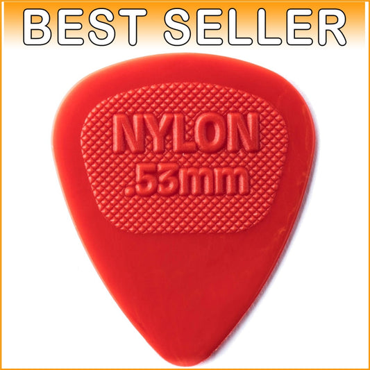 Dunlop 72 Pack Red Nylon Guitar Picks - Thin .53mm for Superior Playability