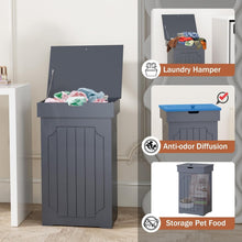 Load image into Gallery viewer, Elegant 13 Gallon Trash Bin with Lid - Durable Eco-Friendly Wooden Design