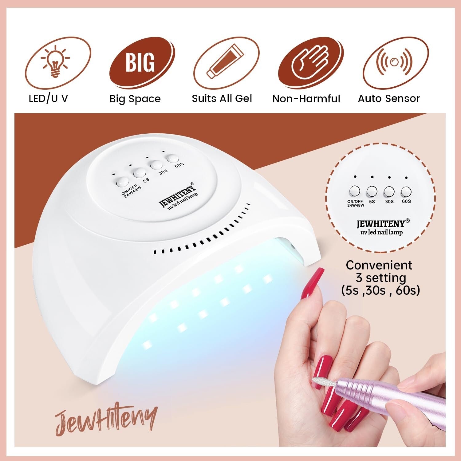 14-Piece Polygel Nail Extension Kit with 48W Lamp & Drill - Ultimate Starter Set