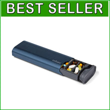 Load image into Gallery viewer, Sleek Extra Large Pill Organizer - 7-Day Compartments in Matte Blue