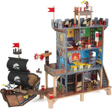 Load image into Gallery viewer, Pirate's Cove Adventure Set: Wooden Ship with Sounds, Lights, and 17 Accessories