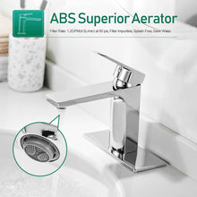 Load image into Gallery viewer, Durable Brass Chrome Bathroom Faucet with Quick Connect Supply Lines &amp; Drain