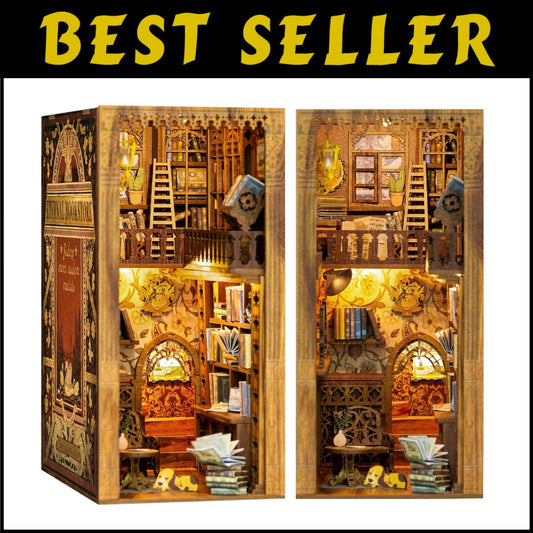 Creative Miniature House Build - Book Nook Bookshelf Decor for A Relaxing Space