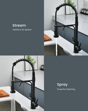 Load image into Gallery viewer, Stylish Matte Black 3 in 1 Pull Down Kitchen Faucet with Drinking Water Access