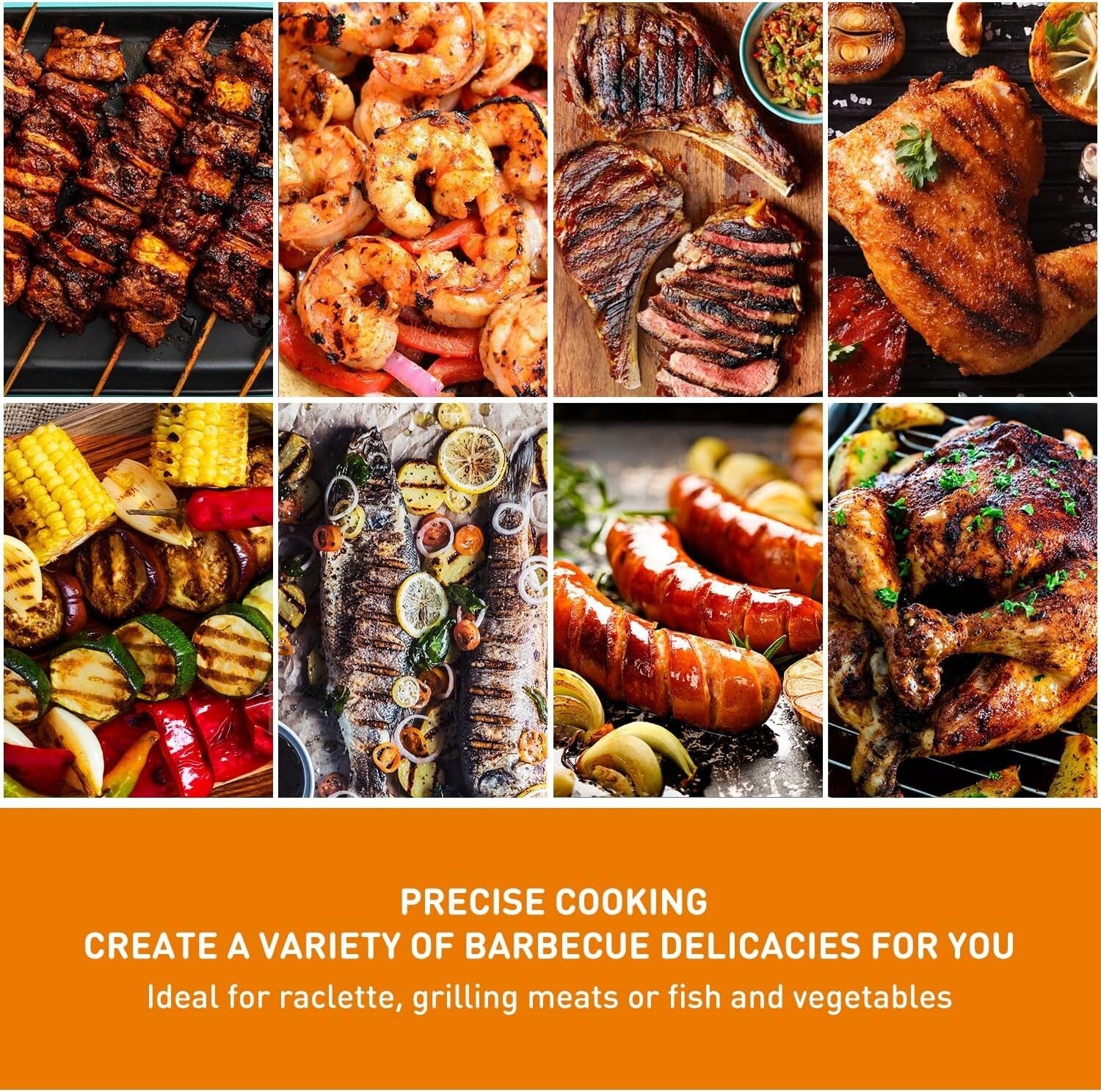 15-Serving Electric Indoor/Outdoor Grill - Removable Stand & Double Layer Design