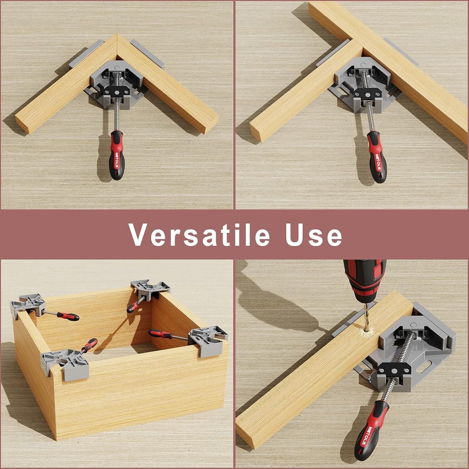 Adjustable 90° Right Angle Clamps - Perfect for DIY Projects & Professional Use