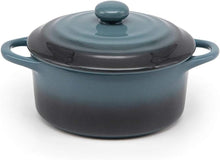 Load image into Gallery viewer, Rustic Stoneware Mini Cocotte Set - 12 oz, Ideal for Personalized Portions