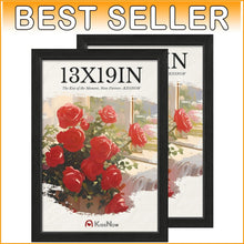Load image into Gallery viewer, Premium 2 Pack 13x19 Black Poster Frames with Textured Finish &amp; UV Protection