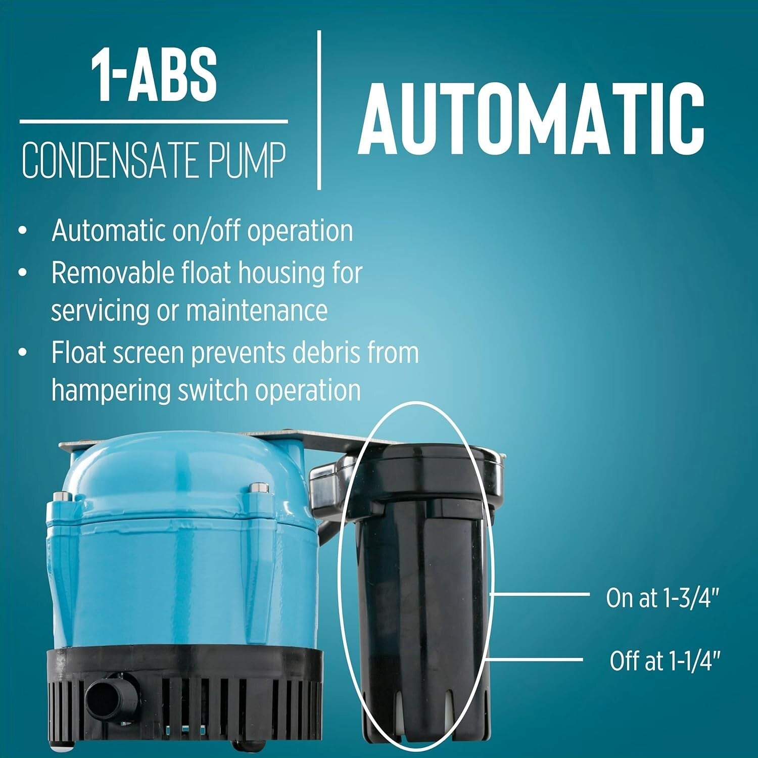 Low Maintenance 115V Condensate Removal Pump for Portable & Ceiling-Mounted ACs