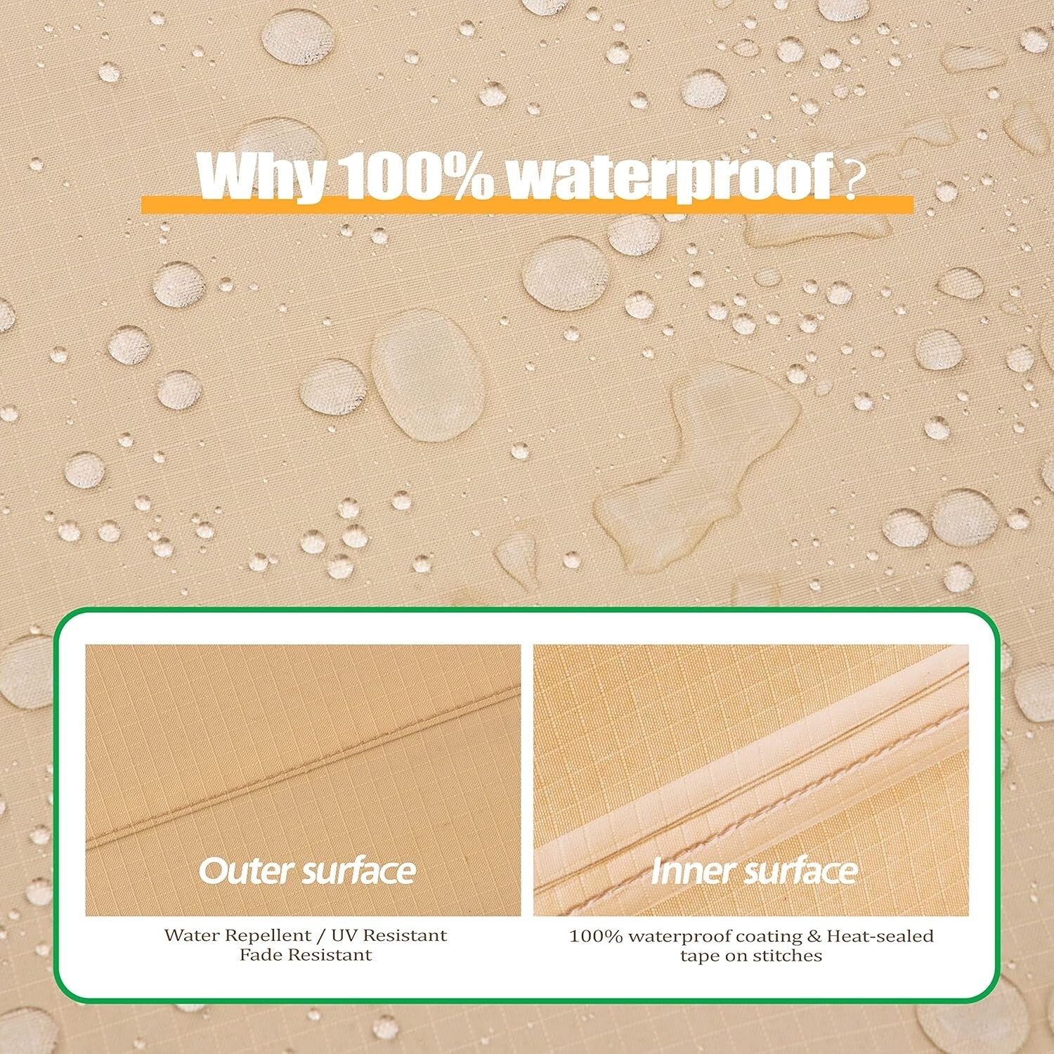 Extra Large Waterproof Patio Furniture Covers 140"x86" - Heavy Duty Protection