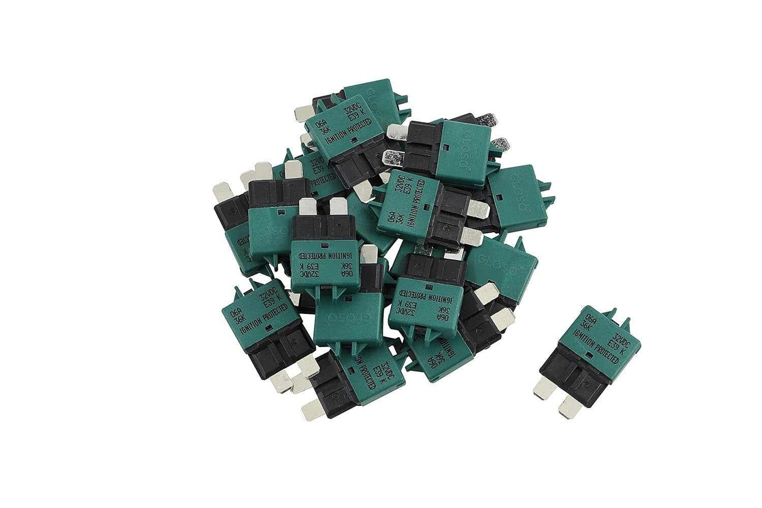 Durable 20A Standard Circuit Breakers - 25 Pack E39 T3 Manual Reset Design