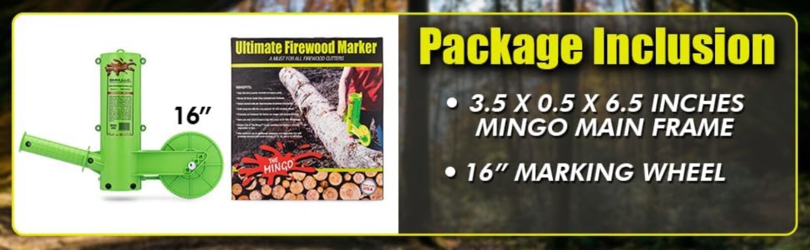 All-Season Firewood Measuring Tool with Special Marking Wheels - Easy & Fast