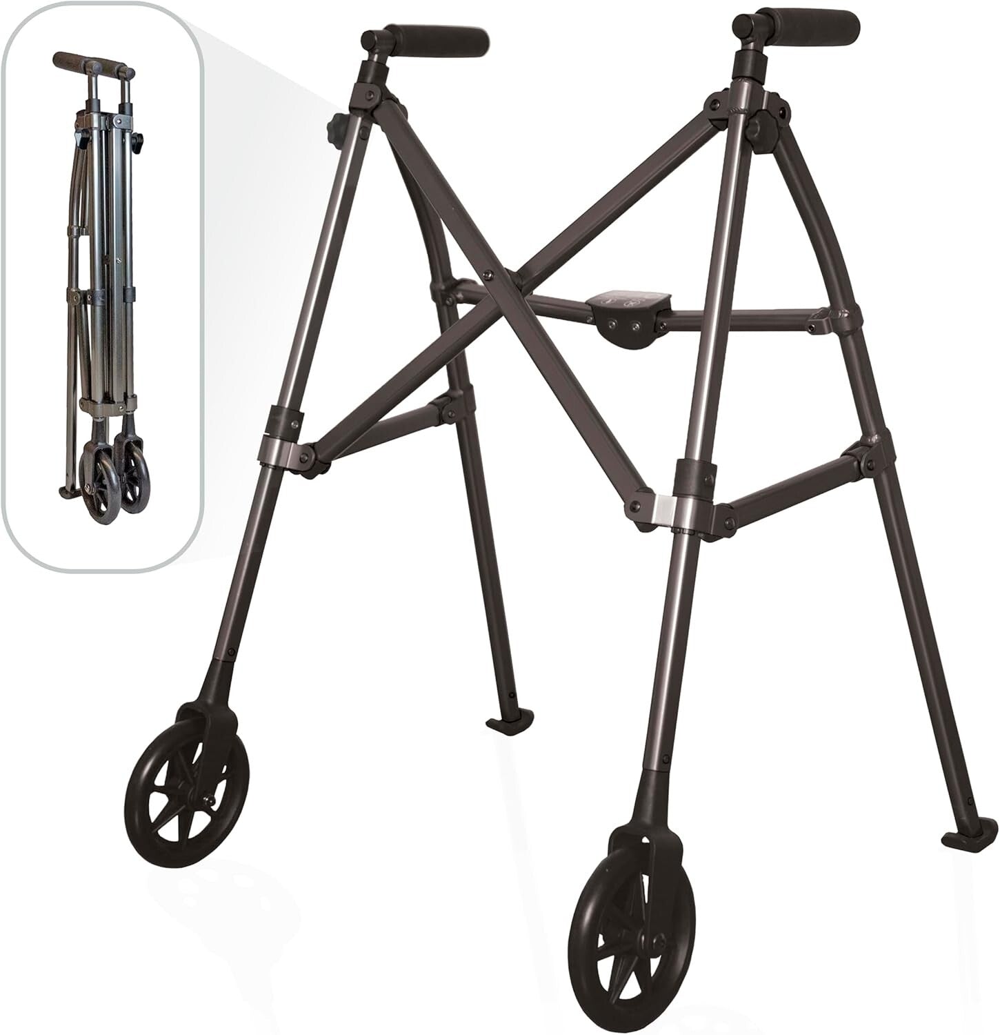 EZ Fold-N-Go Walker for Seniors: Stylish & Space-Saving with Adjustable Handles