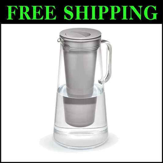 Premium Water Filter Pitcher: Removes Bacteria & Microplastics – 10 Cup Capacity
