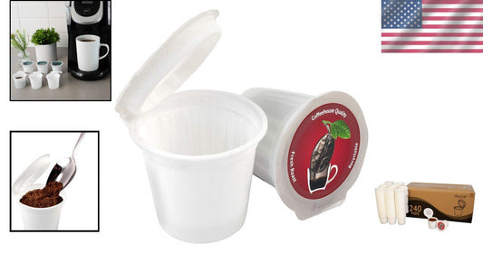 Eco-Friendly 240 Fillable Coffee Pods - Strong Filters for Flavorful Brews