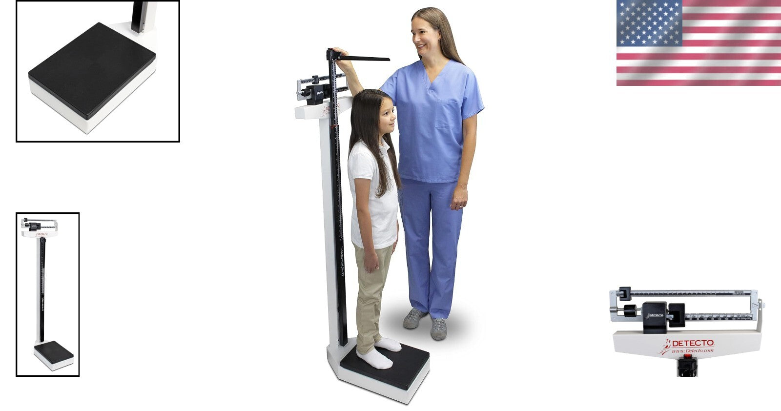 Durable Mechanical Dial Physician Scale with KG/LB Dual Reading and Height Rod