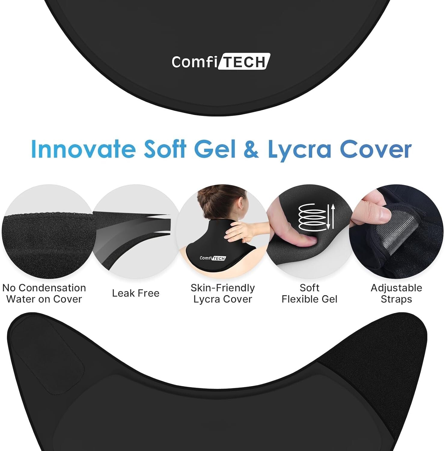 Flexible Gel Neck Ice Pack Wrap - Convenient Cooling Pads for Neck & Shoulders