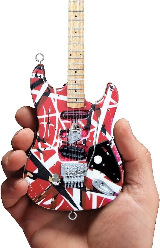 Official 1/4 Scale EVH Frankenstein Mini Guitar - Ideal Gift for Music Lovers
