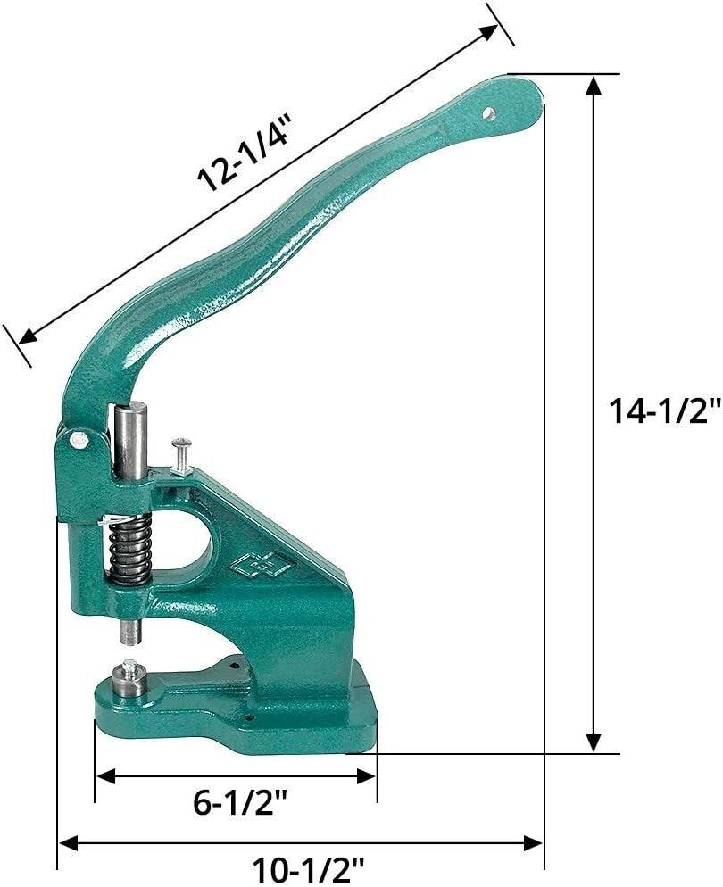 Versatile Eyelet Grommet Punch Tool with 1500 Grommets & Easy Lever Mechanism