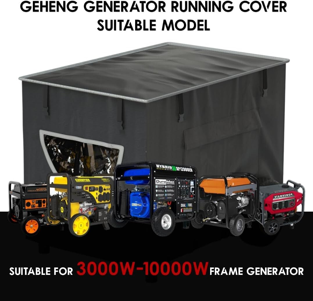 100% Waterproof Heavy Duty Generator Cover – Double Layer Protection, 32x24x24