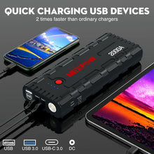 Load image into Gallery viewer, Compact Car Jump Starter with Intelligent Safety Features &amp; Dual Device Charging