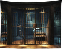 Load image into Gallery viewer, 10x8ft Jail Cell Backdrop - Upgraded Polyester Photo Background for Events