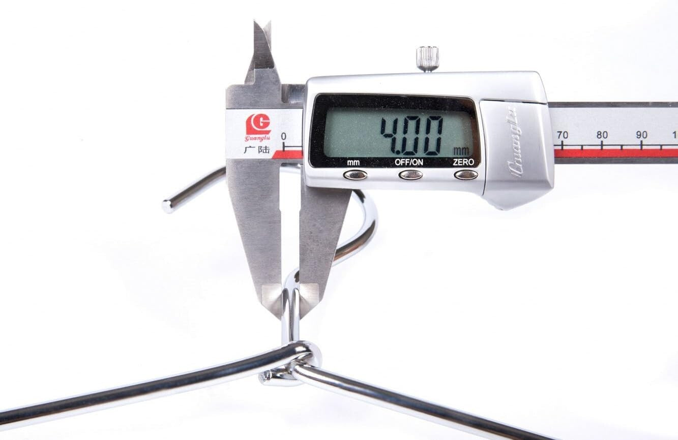 60 Heavy Duty Metal Hangers with Polished Chrome Finish for Ultimate Durability