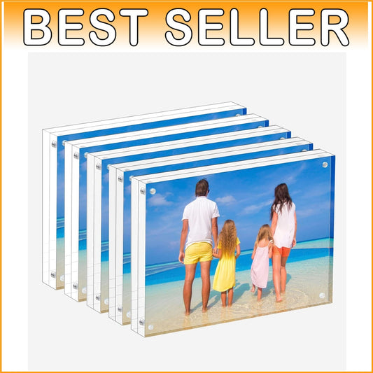 Durable 5x7 Acrylic Picture Frames with Magnetic Closure - Perfect for Gifting