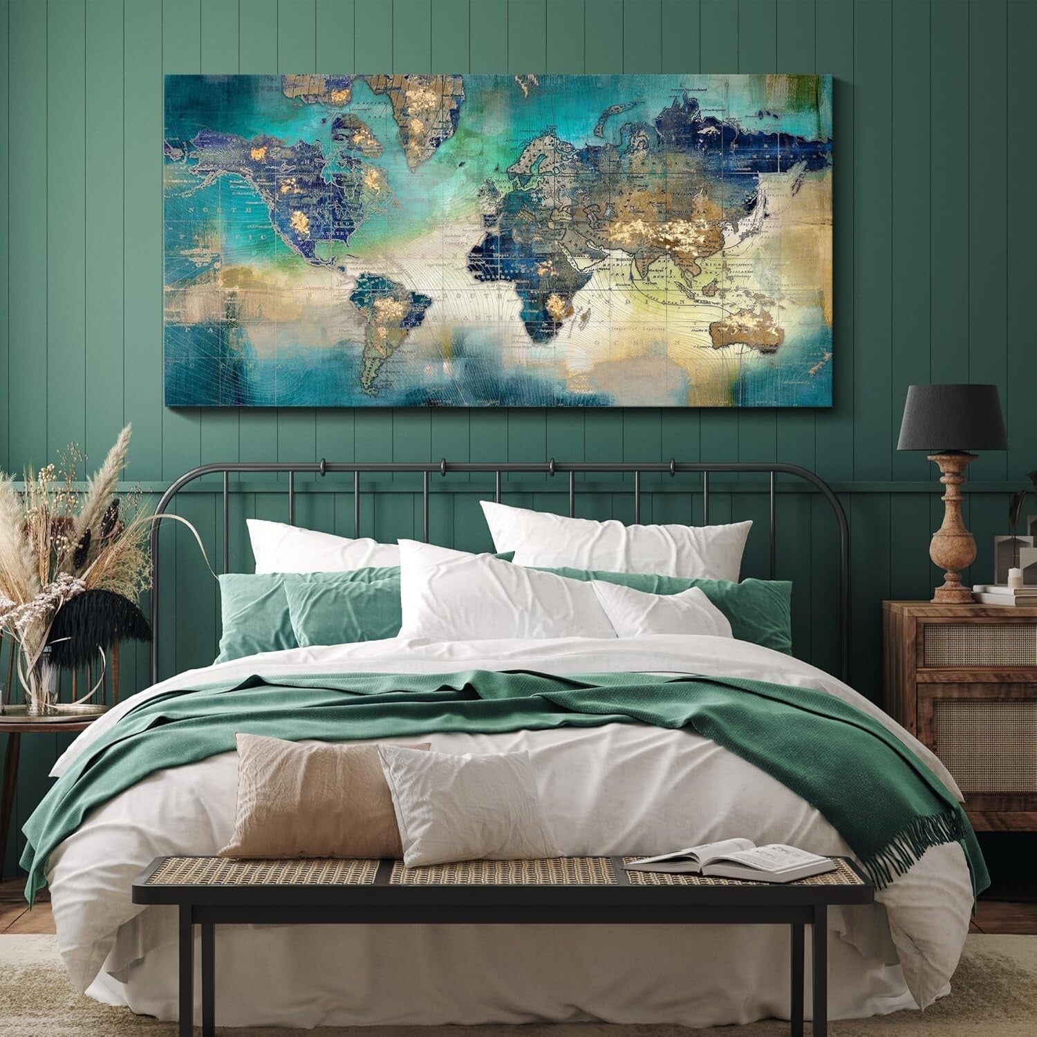 Captivating 24x48 World Map Canvas Wall Art - Perfect for Living Room & Office