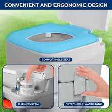 Load image into Gallery viewer, 5.2-Gallon Leak-Proof Portable Camping Toilet - Ideal for Hiking &amp; Boating