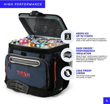 Load image into Gallery viewer, Navy Blue Titan Cooler - Zipperless Convenience with Deep Freeze Insulation