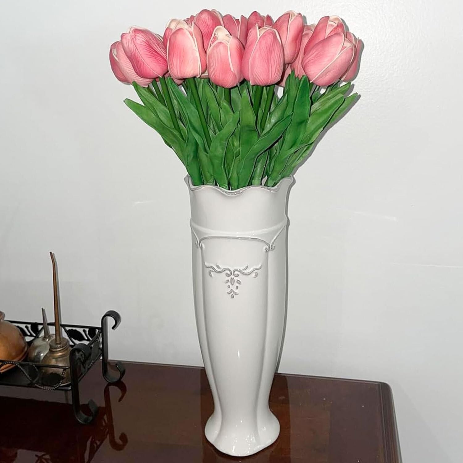Ceramic Flower Vase for Home Decor - Stylish 11.6" Centerpiece for Any Room