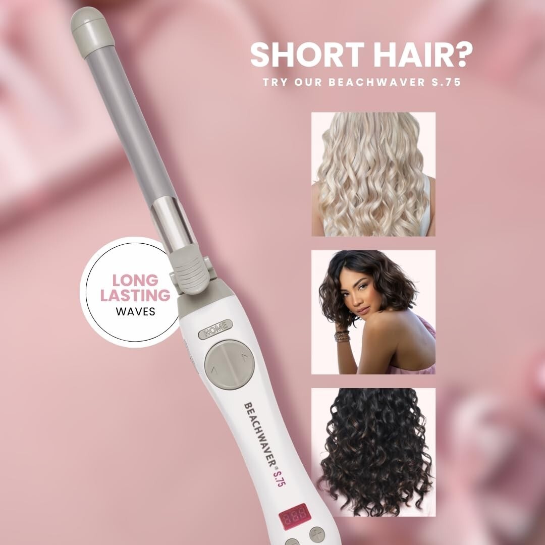 Beachwaver Co. S.75 Curling Iron - .75" Ceramic Barrel for Effortless Waves