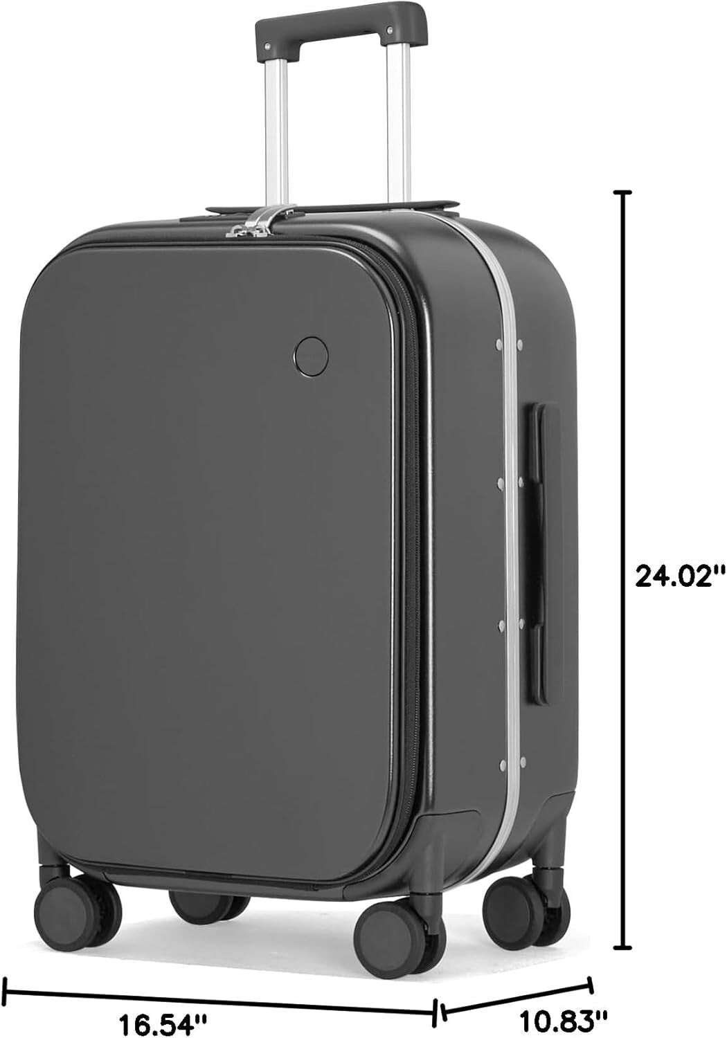 Award-Winning 24'' Hardside Luggage with TSA Lock and Ample Storage - Rock Gray
