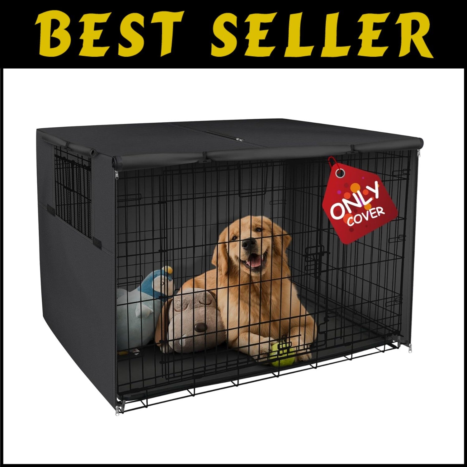 Lightweight 42-Inch Dog Crate Sunshade Cover - Perfect for Travel and Home Use