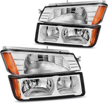 Load image into Gallery viewer, Direct Fit Headlight Assembly with Amber Reflector for Chevy Avalanche 2002-2006